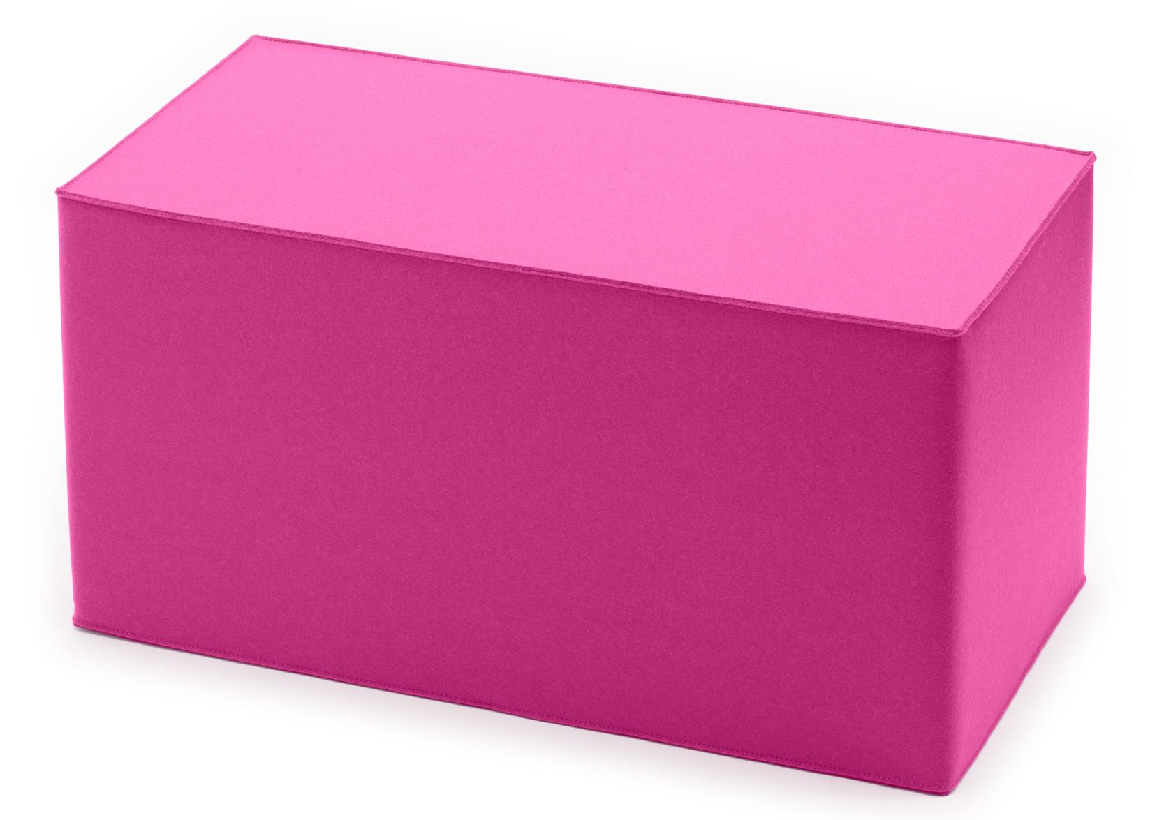 Pinker Quader Sitzhocker von HEY-SIGN by BWF Group, modernes Sitzmöbel aus Filz für Wohnzimmer und Büro.