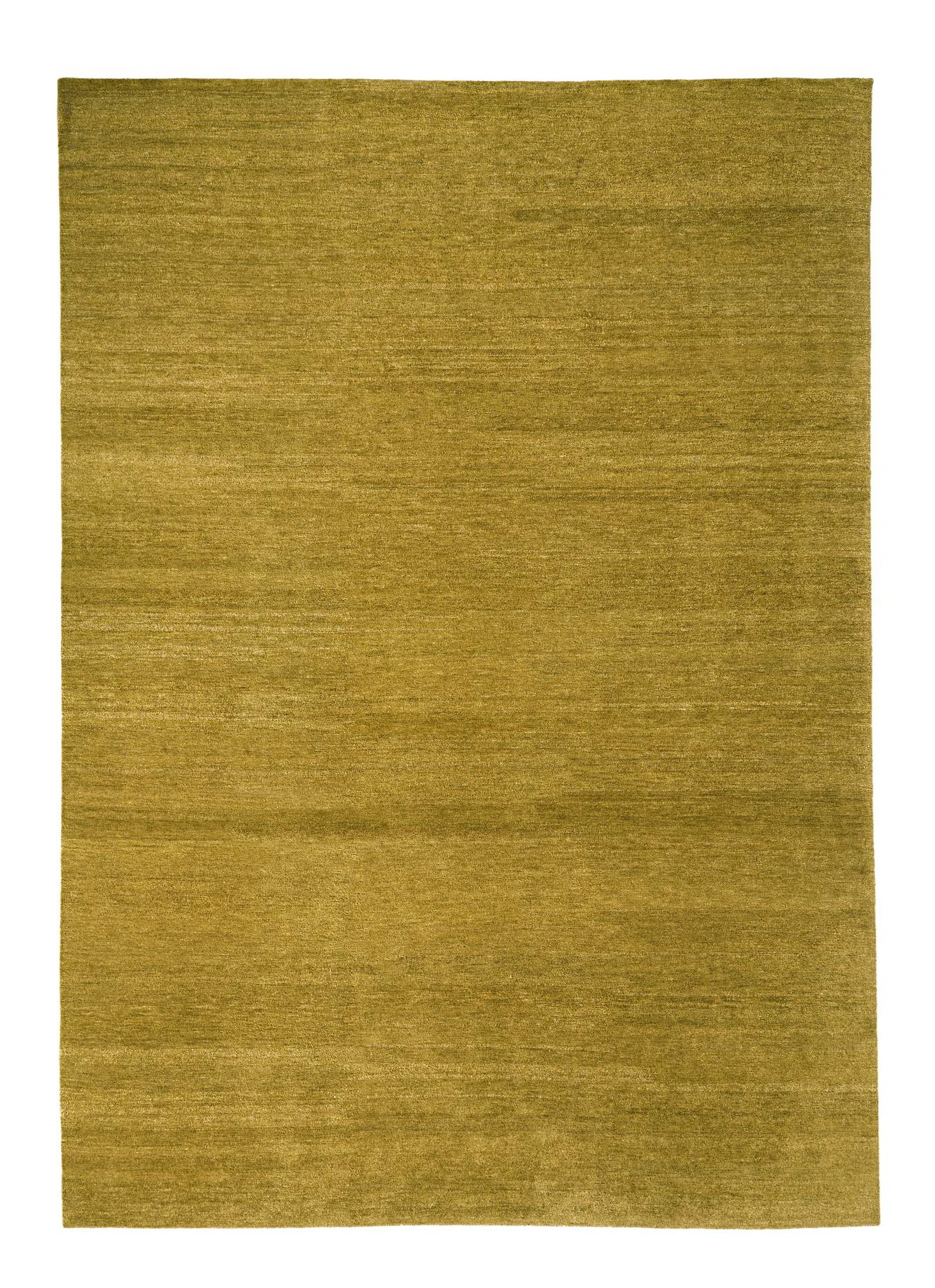 Legends of Carpets Teppich in Goldgelb, einfarbiger Wollteppich für Wohnzimmer und Schlafzimmer.