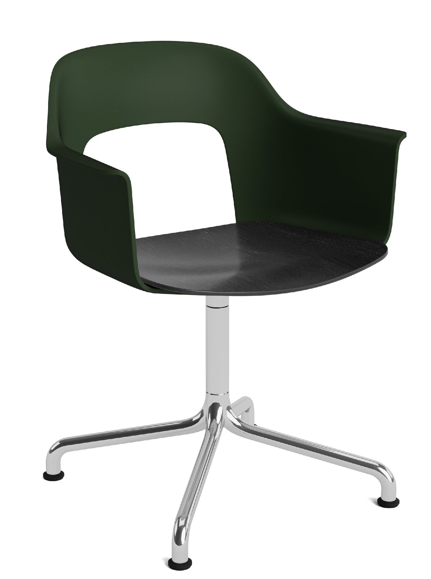 Layout Armchair 252 Fauteuil met 4-sterrenvoet, draaivoet met gebogen kruis Hay