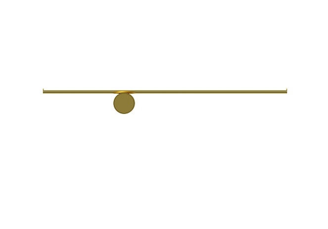 Goldene Coordinates Wall 1 Lampe von Flos: Moderne Wandleuchte mit minimalistischem Design.
