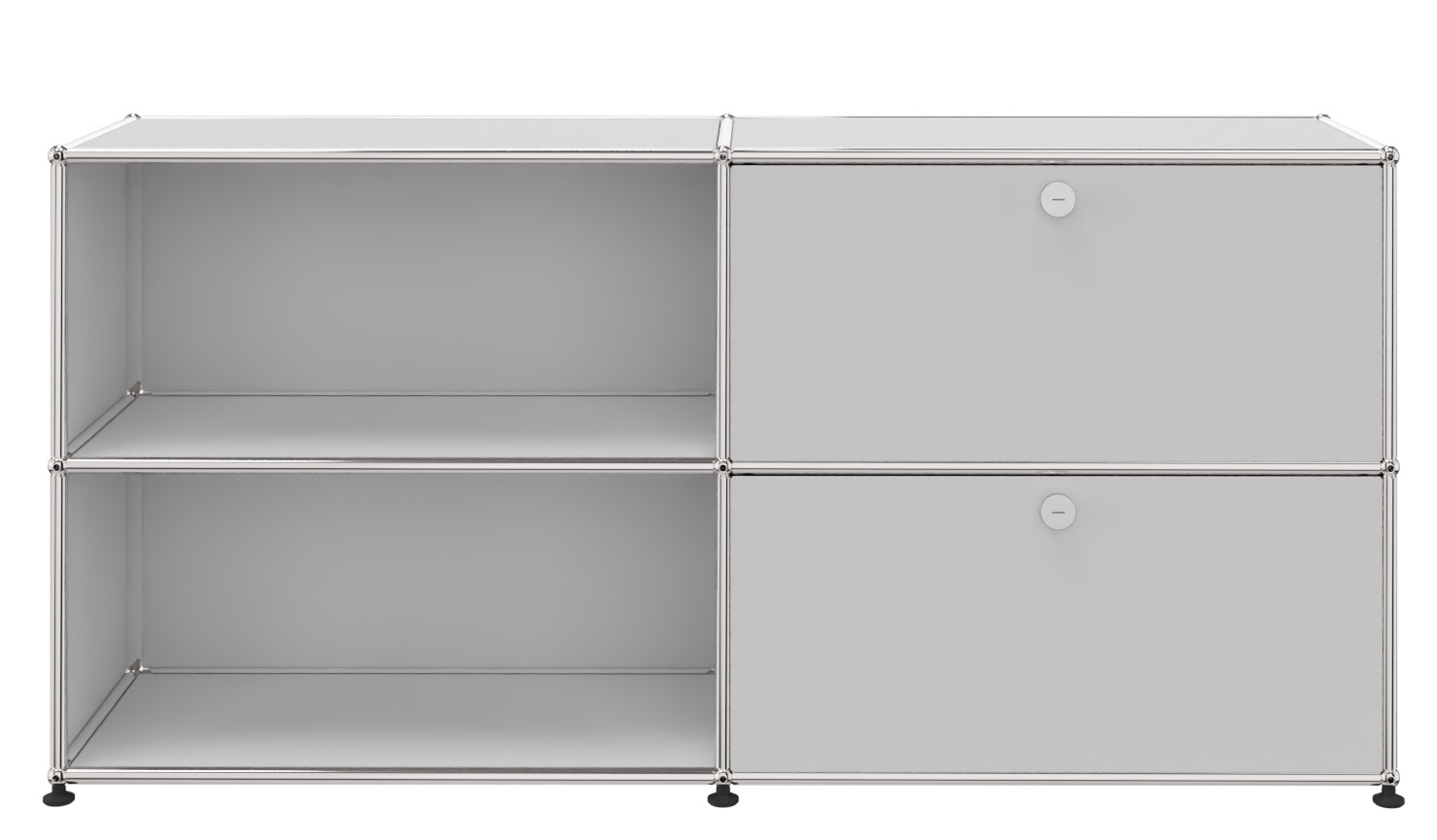 USM Haller dressoir 2 open vakken / 2 kleppen rechts grafietzwart