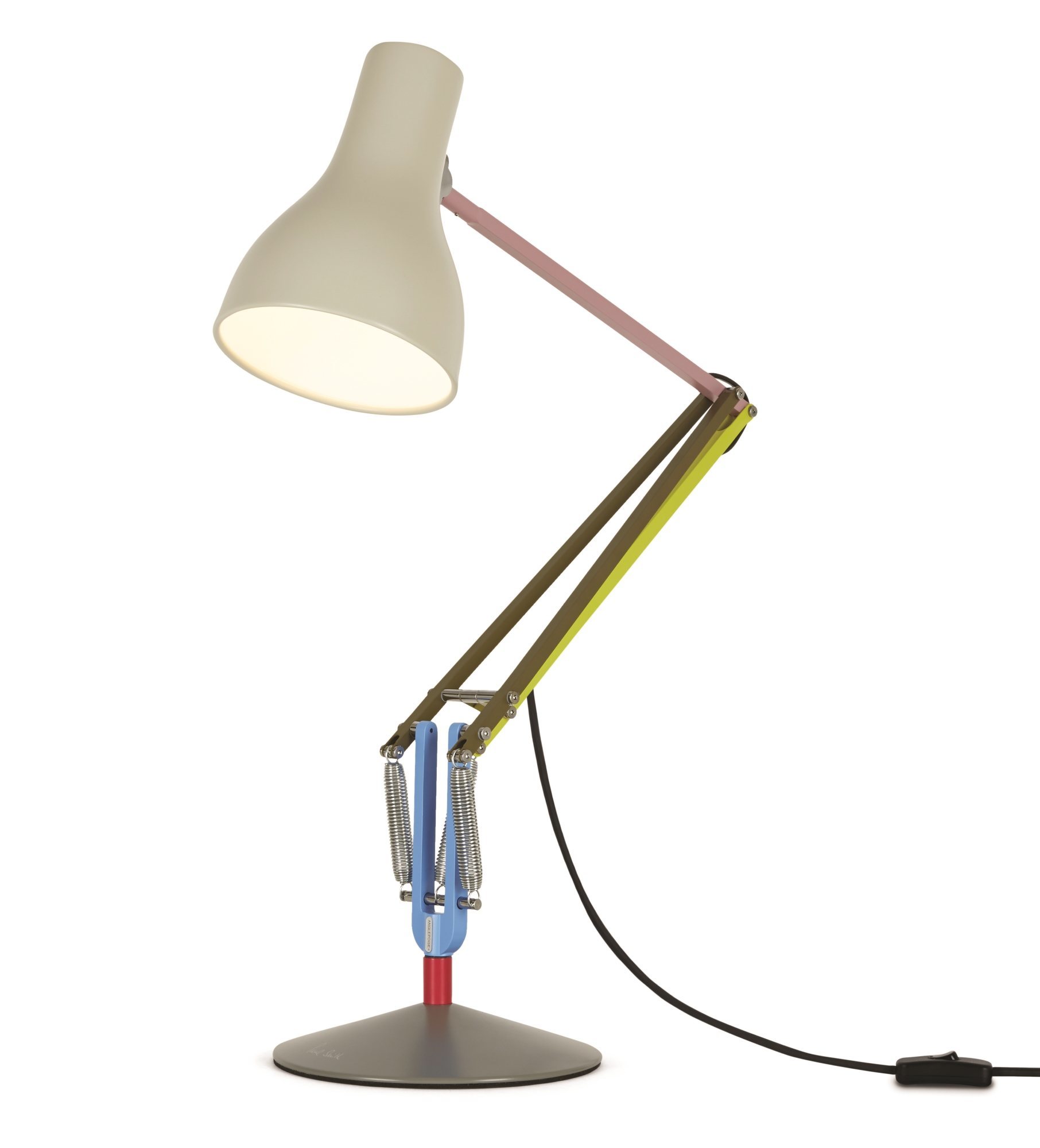 Anglepoise Type 75 Mini Paul Smith Edition 1 Tischleuchte, Design Lampe mit farbenfrohem, verstellbarem Arm.