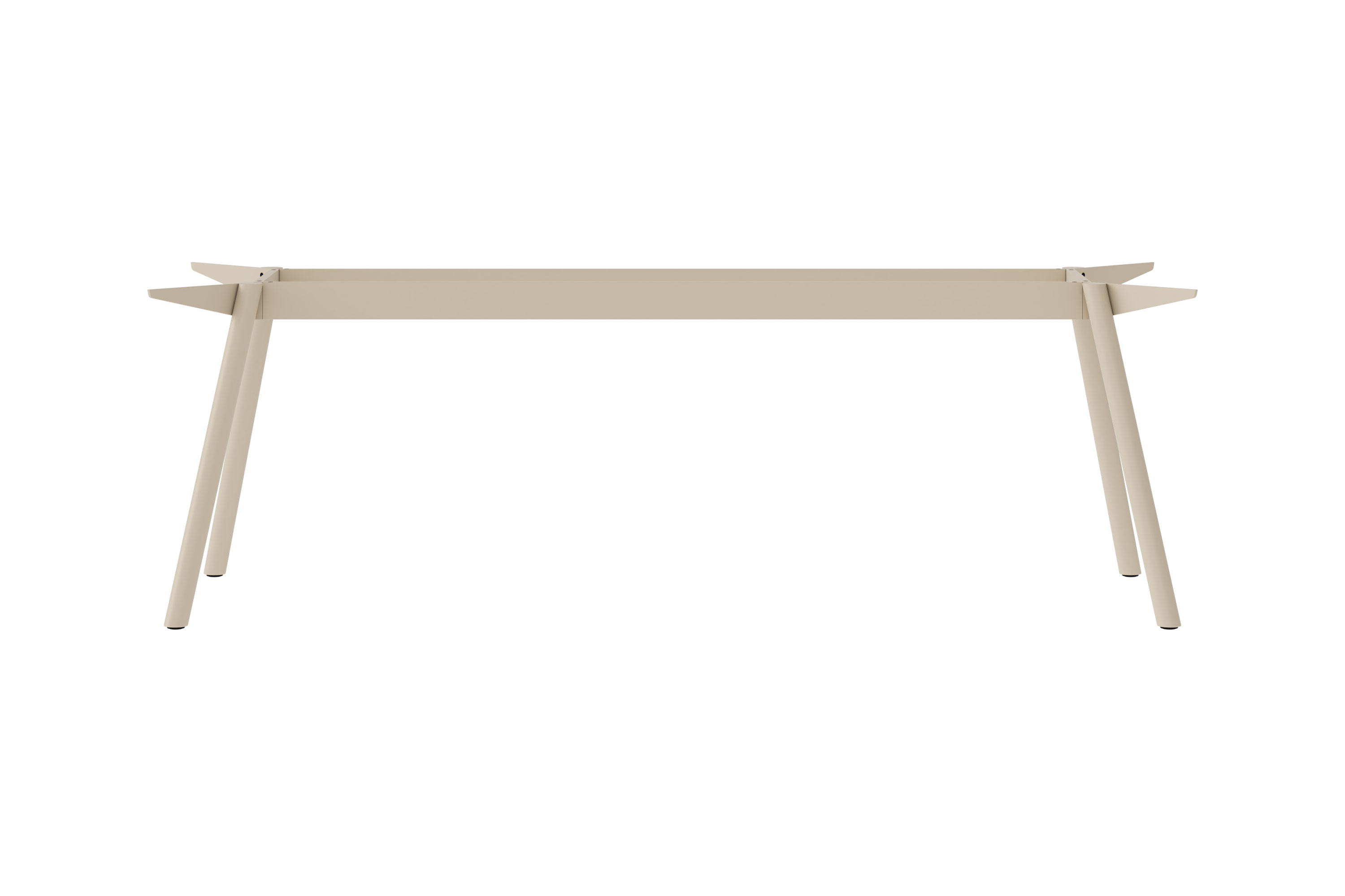 Masa Tischgestell von New Tendency aus Stahl, sandfarben, minimalistisches Design für Esszimmer oder Büro.