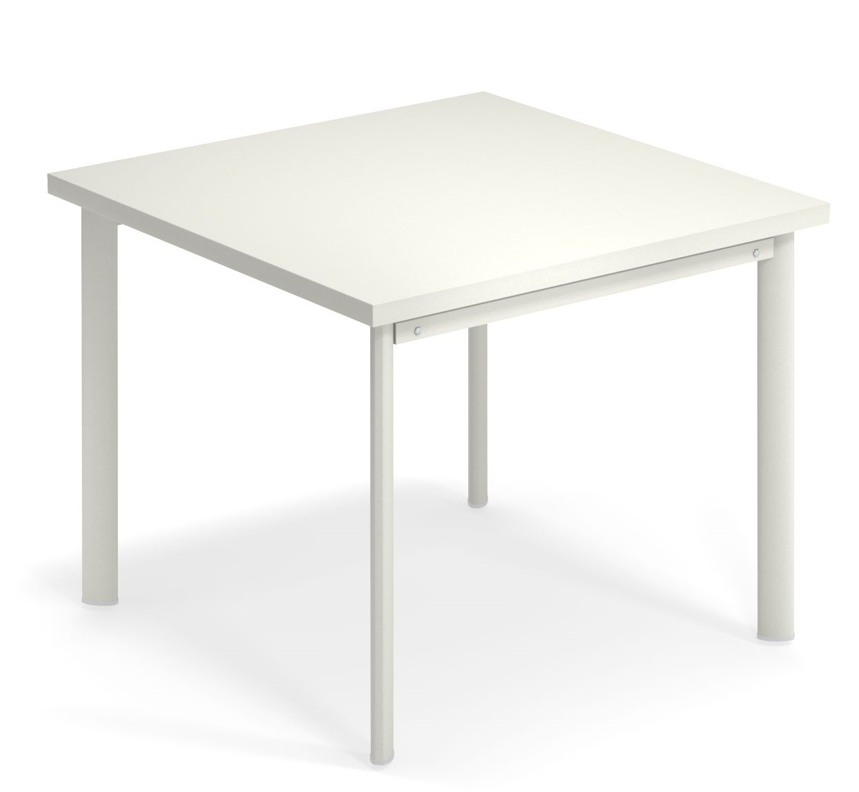 Weißer, quadratischer Star Tisch von Emu für den Außenbereich, ideal für Garten und Terrasse.