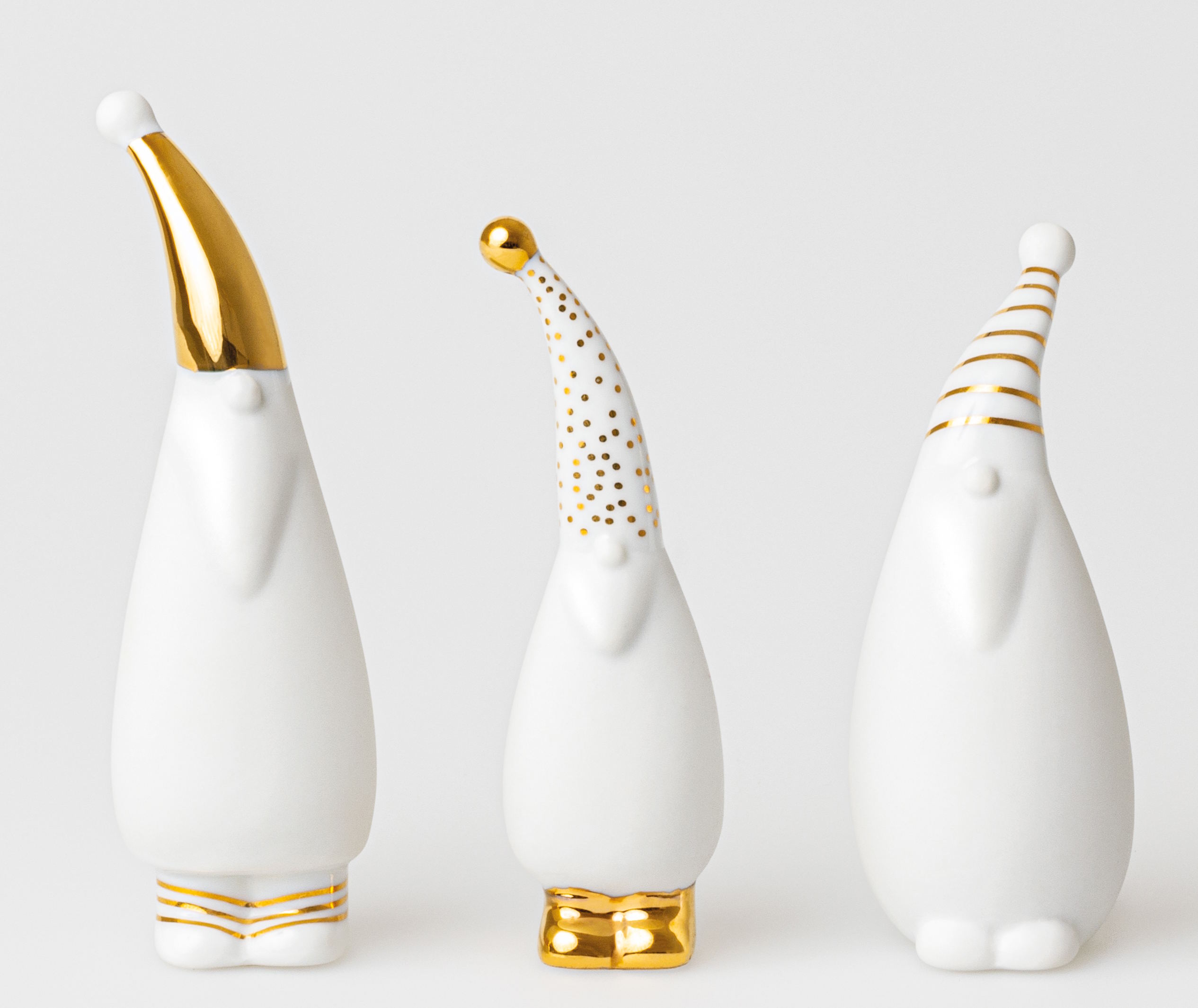 Set kerstmanfiguurtjes (3 stuks) met wielen