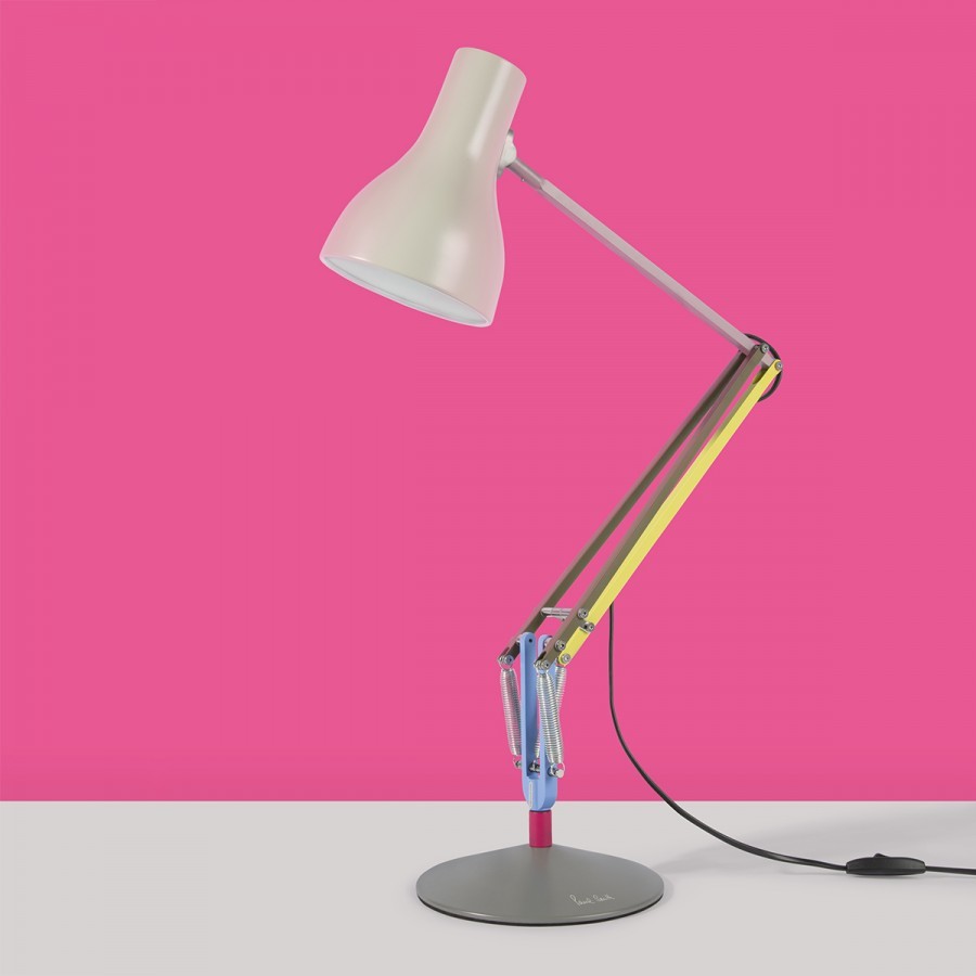 Anglepoise Type 75 Mini Paul Smith Edition 1 Tischleuchte, verstellbar und farbenfroh für Büro und Zuhause.