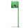 Groen gepoedercoat staal, incl. vloerstandaard/paal