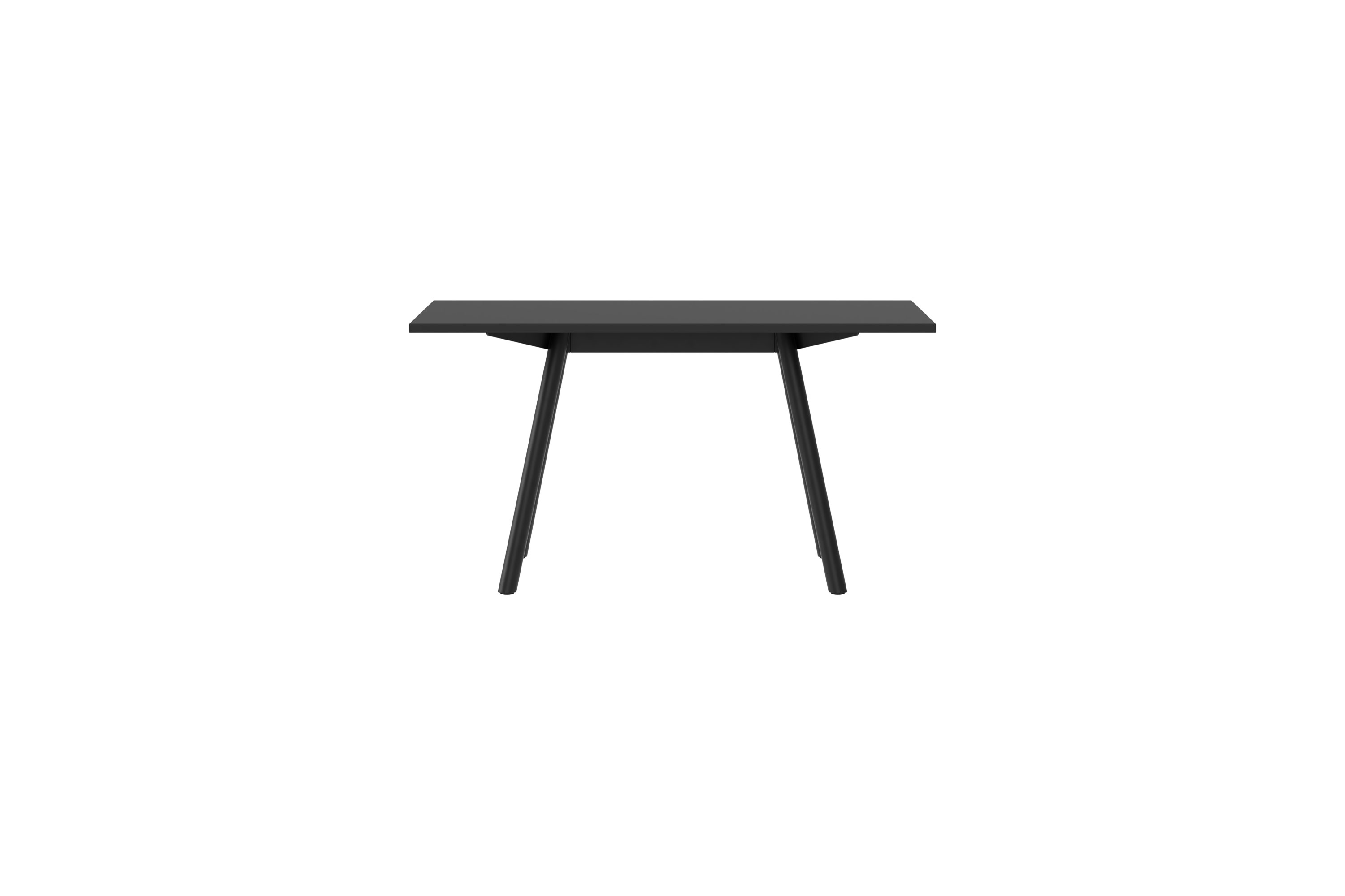 New Tendency Masa Tischplatte, schwarzer Esstisch mit minimalistischem Design und geraden Tischbeinen.