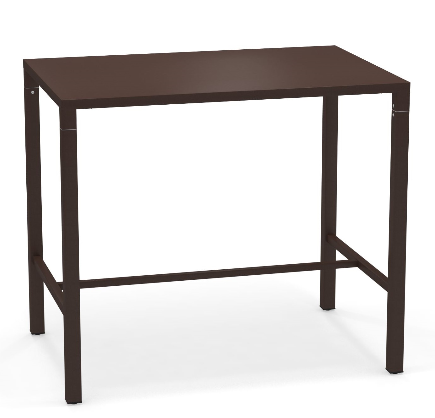 Nova Hochtisch Outdoor von Emu, brauner Stehtisch für den Garten oder die Terrasse.