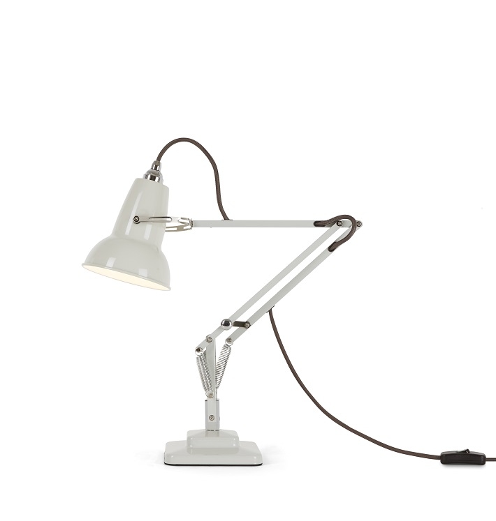 Anglepoise Type 75 Mini Tischleuchte in Alpinweiß, flexible Schreibtischlampe für Büro und Zuhause.