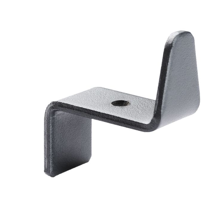 Schwarzer Angeber Haken von Tojo, einzeln. Metallhaken zur Wandmontage für Garderobe, Küche oder Bad.