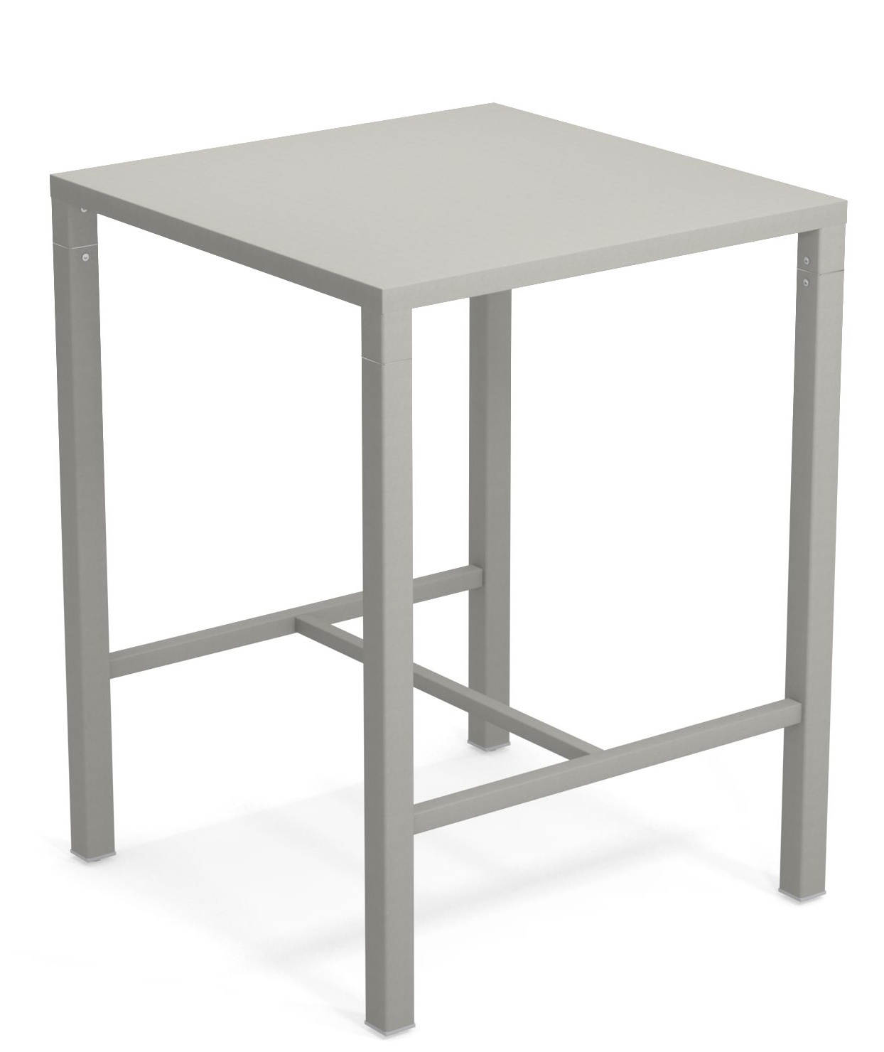 Quadratischer, grauer Emu Nova Hochtisch für den Außenbereich, ideal für Garten, Terrasse oder Balkon.