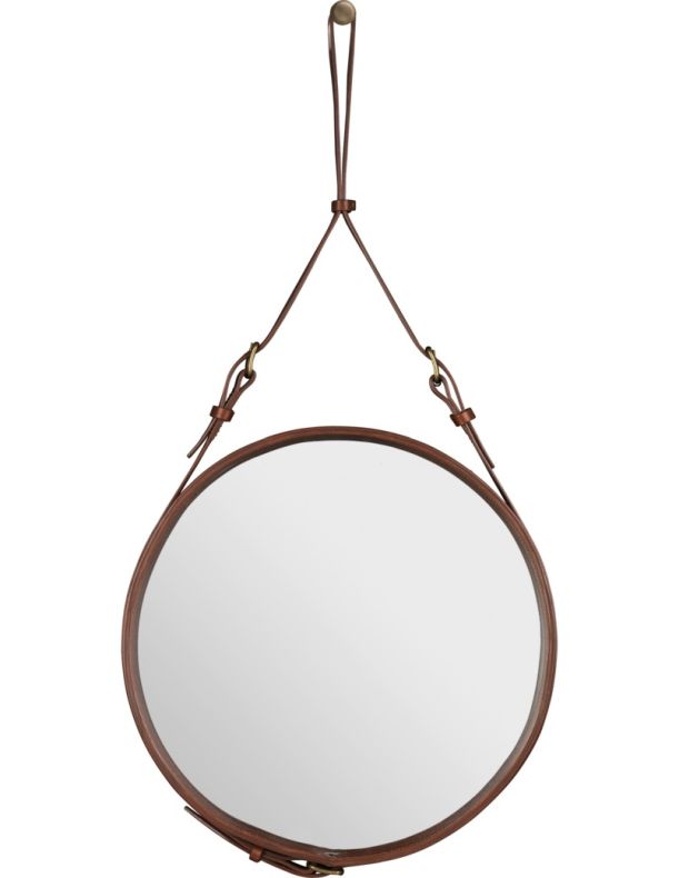 Adnet Circular wandspiegel bruin Ø 45 cm Gubi