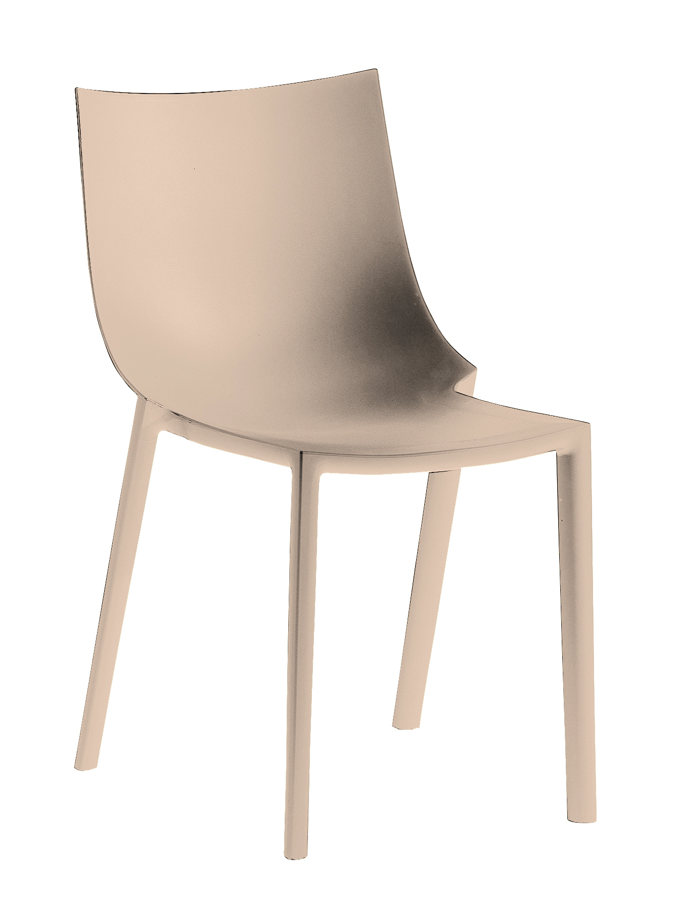 Weißer Bo Stuhl von Driade: Moderner Designstuhl aus Kunststoff für Esszimmer und Wohnbereich.