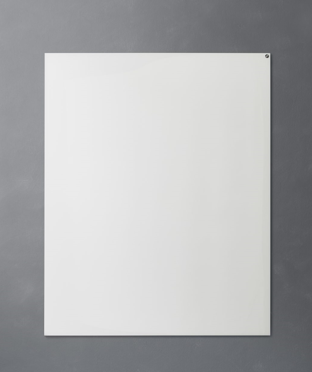 Chat Board Elements: Weiße, magnetische Glastafel zur Wandmontage, ideal für Büro und Homeoffice.