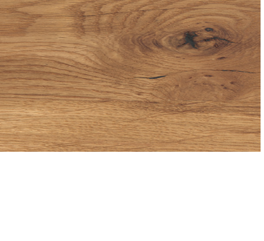 Geolied eikenhout: L 230 x D 40 x H 47 cm