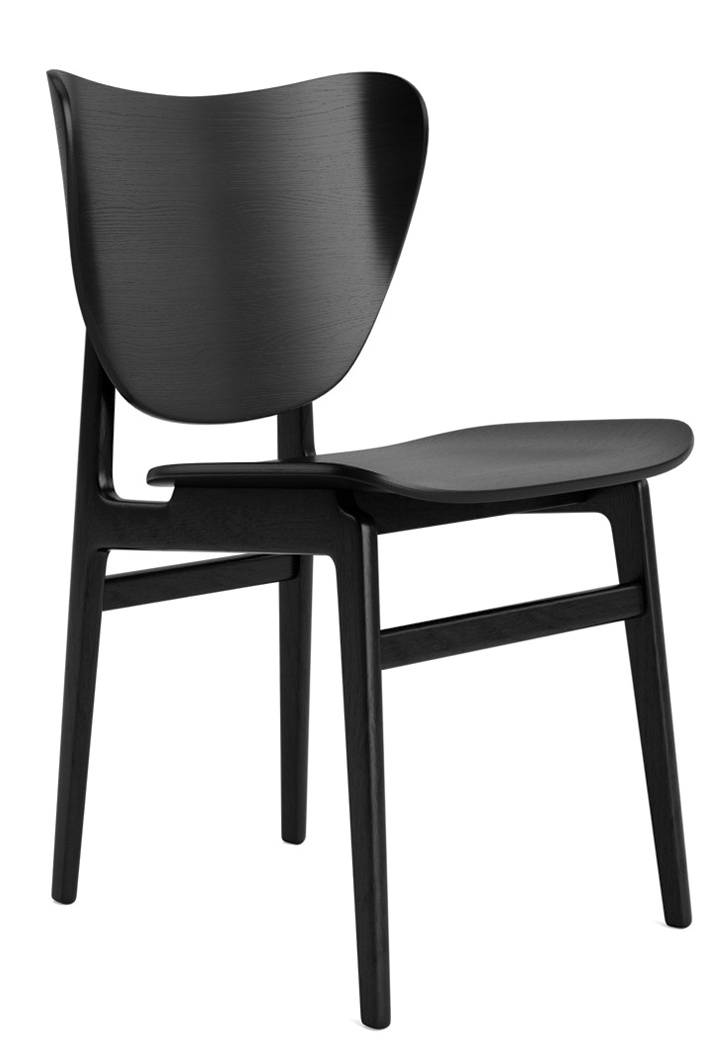 Schwarzer Elephant Dining Chair Stuhl von NORR11 aus Holz, moderner Esszimmerstuhl für stilvolles Wohnen.