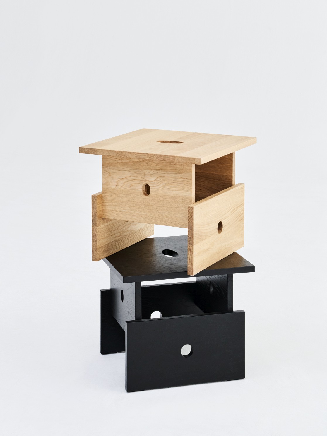 Wood Box salontafel Hay eikenhout zwart, lak op waterbasis