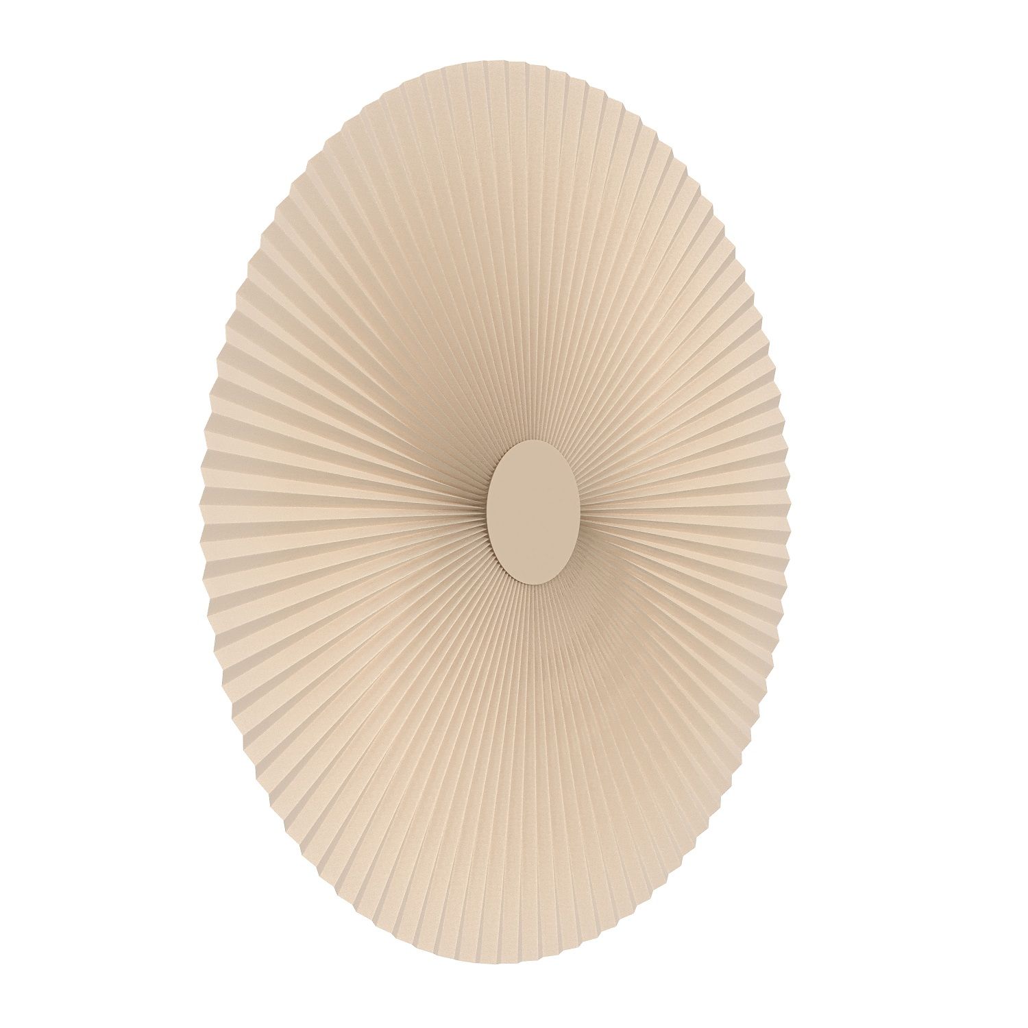 Beige Carmen Wandleuchte von Hartô, 90 cm, mit plissiertem Lampenschirm für stimmungsvolle Beleuchtung.