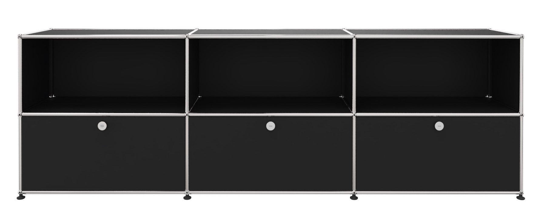 USM Haller dressoir met 3 open vakken / 3 klepdeuren