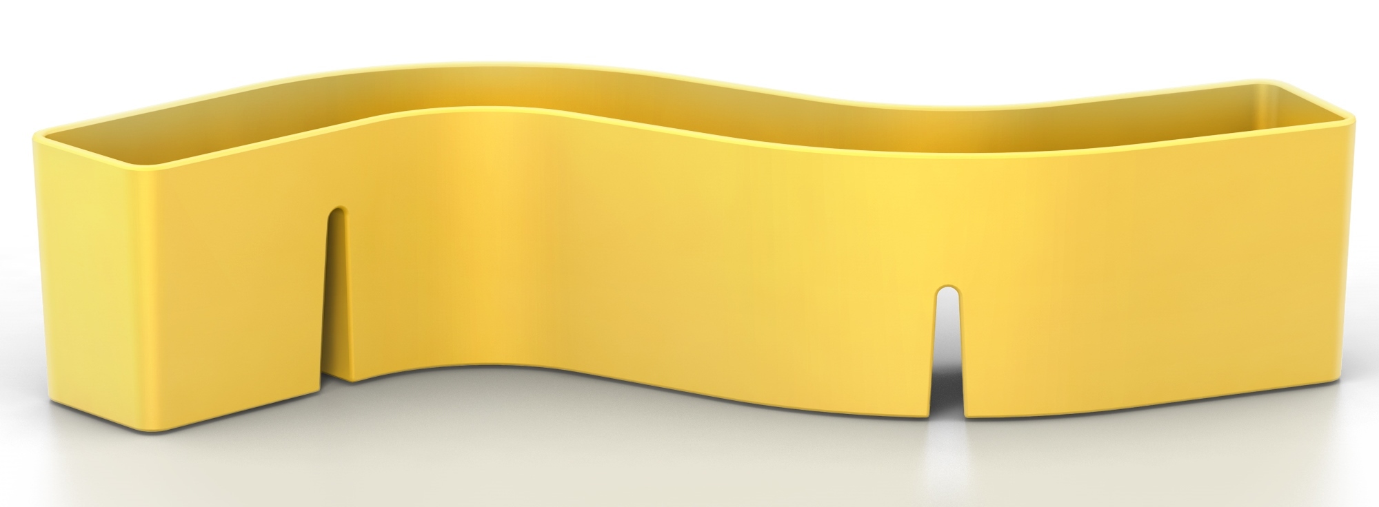 Gelber S-Tidy Stiftehalter von Vitra, modernes Design für Büro und Schreibtisch, Ordnungssystem.