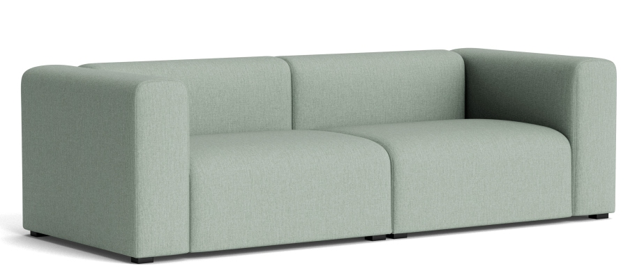 Helles Mags Sofa von Hay, 2,5-Sitzer in mintgrünem Stoff, modernes Design für Wohnzimmer.