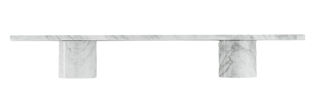 Sten Regal 80 cm von Normann Copenhagen aus weißem Marmor, minimalistisches Design.