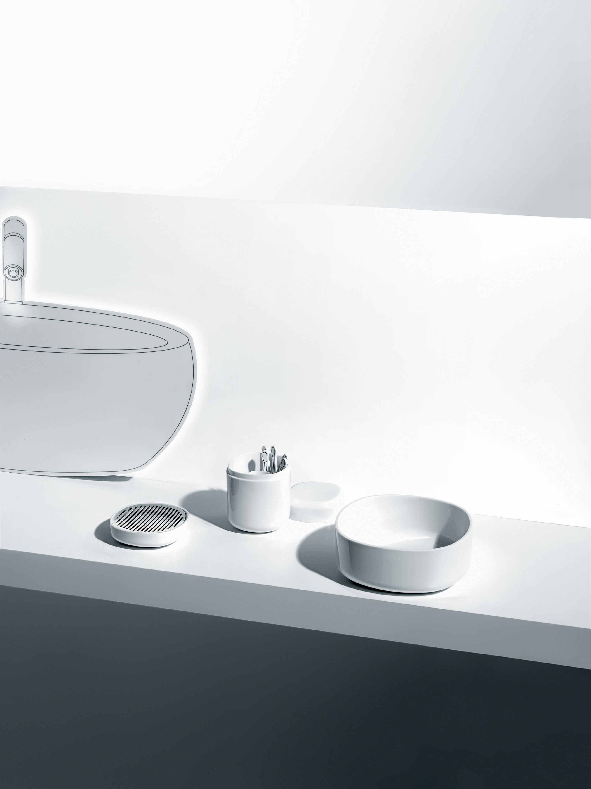 Birillo zeepbakje PL04 W Alessi