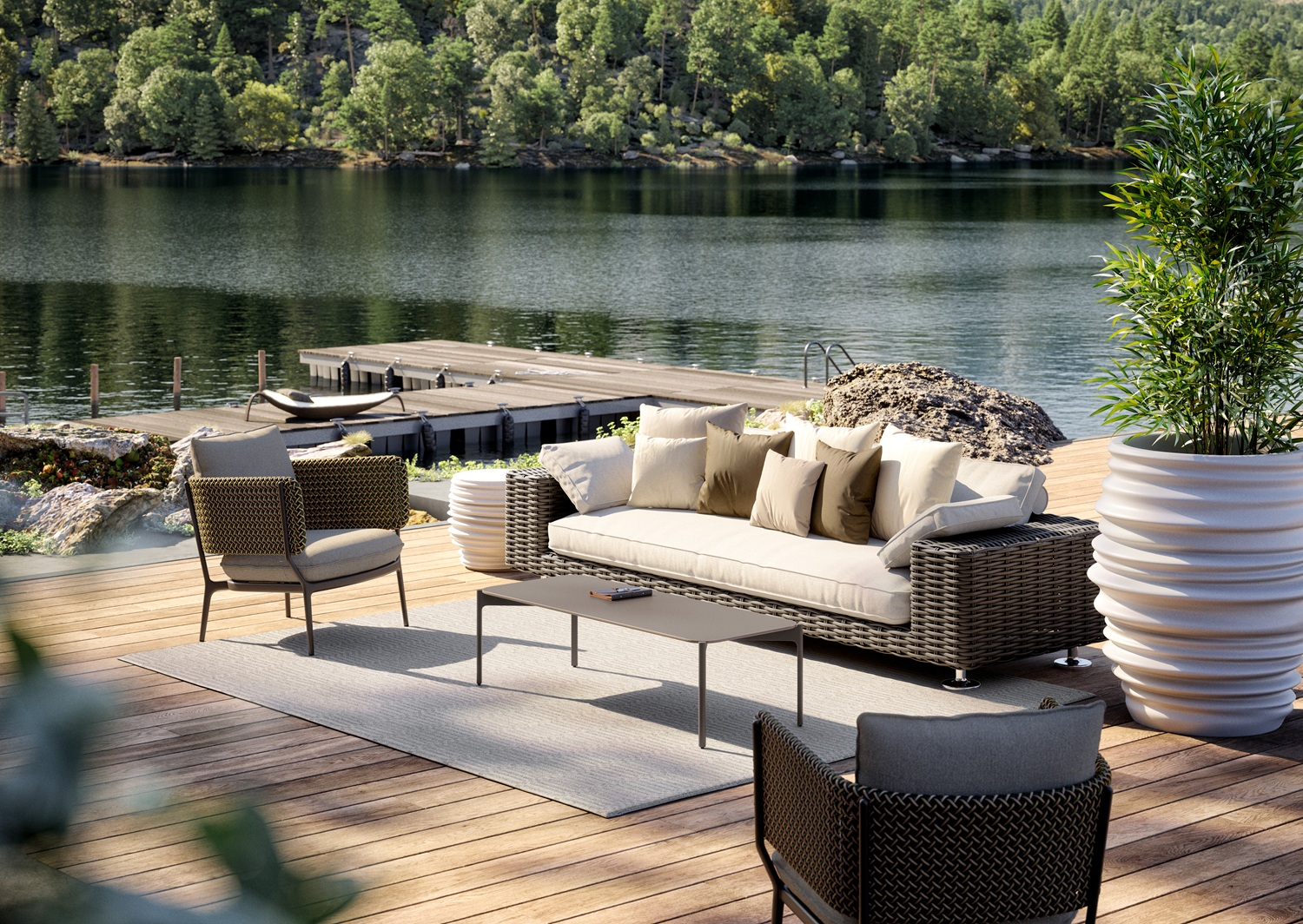 Babylon plantenpot L Dedon