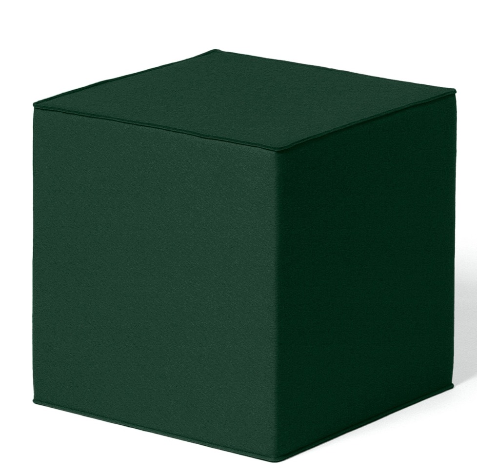 Grüner Quart Sitzwürfel von HEY-SIGN by BWF Group, moderner Hocker für Wohnzimmer und Büro.