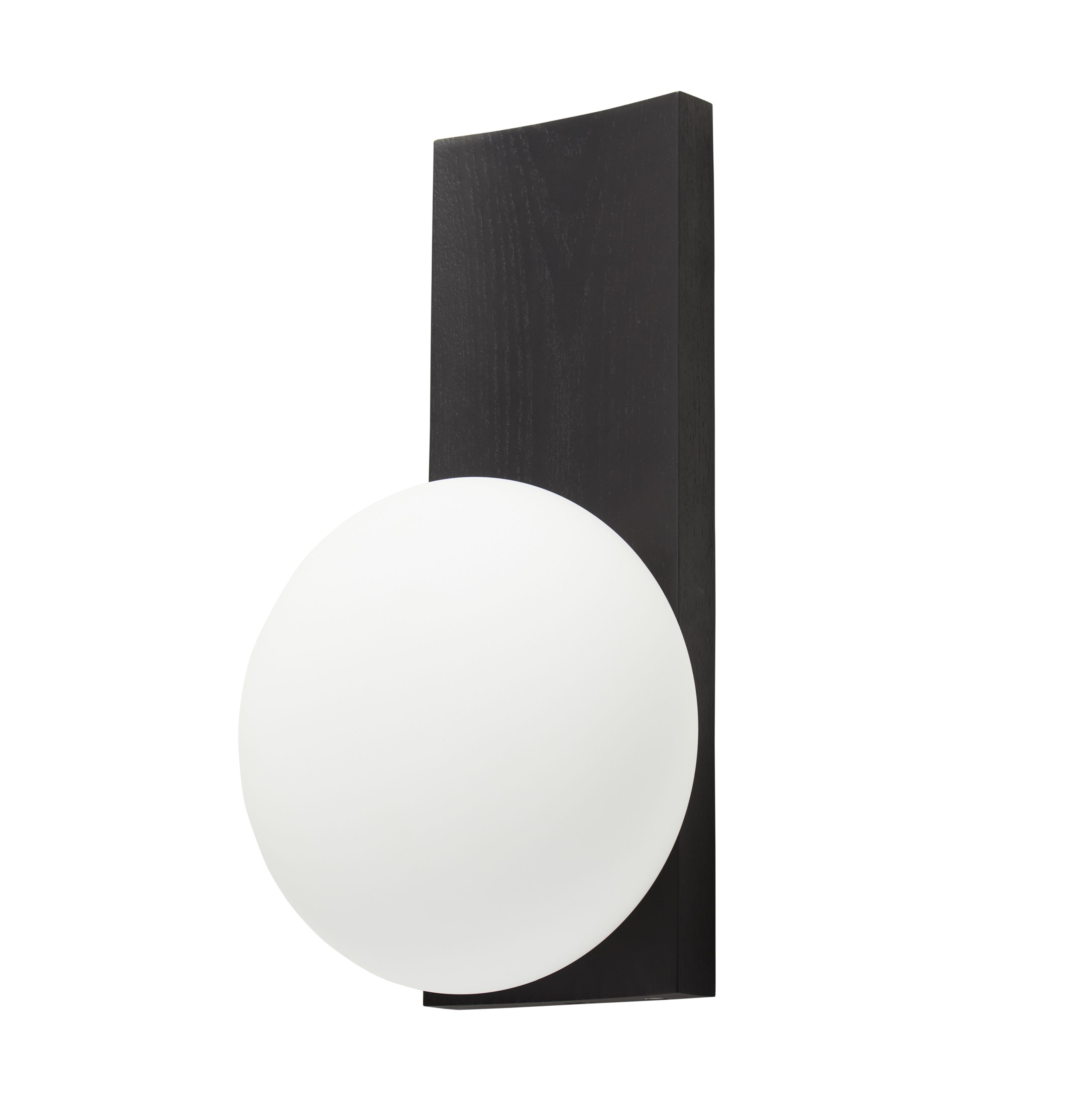 Dew tafel- en wandlamp, essenhout, zwart gelakt, Woud