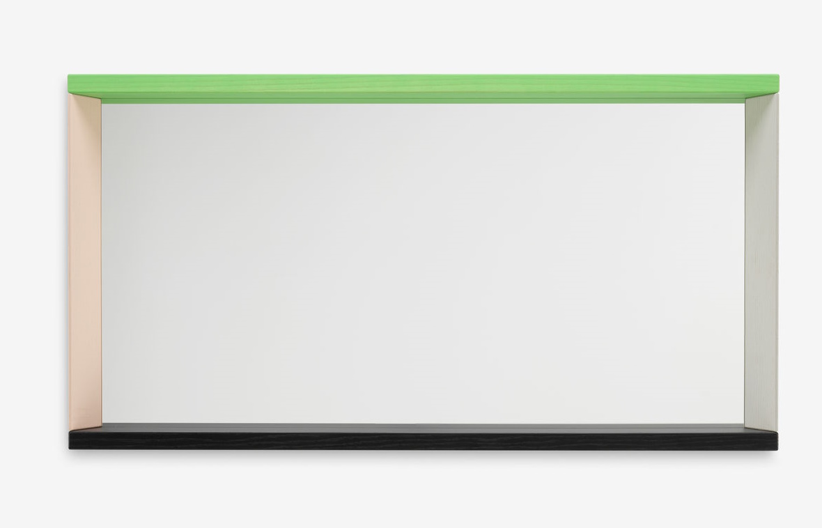 Vitra Colour Frame Spiegel mit farbigem Rahmen und Ablagefläche für Wandmontage, modernes Design.