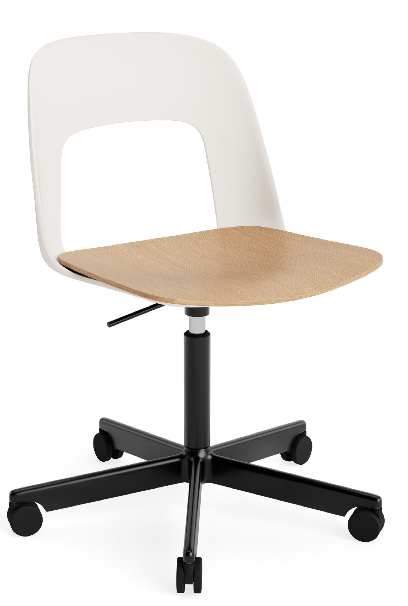 Layout Side Chair 142 stoel met vijfpoot en draaivoet van Hay