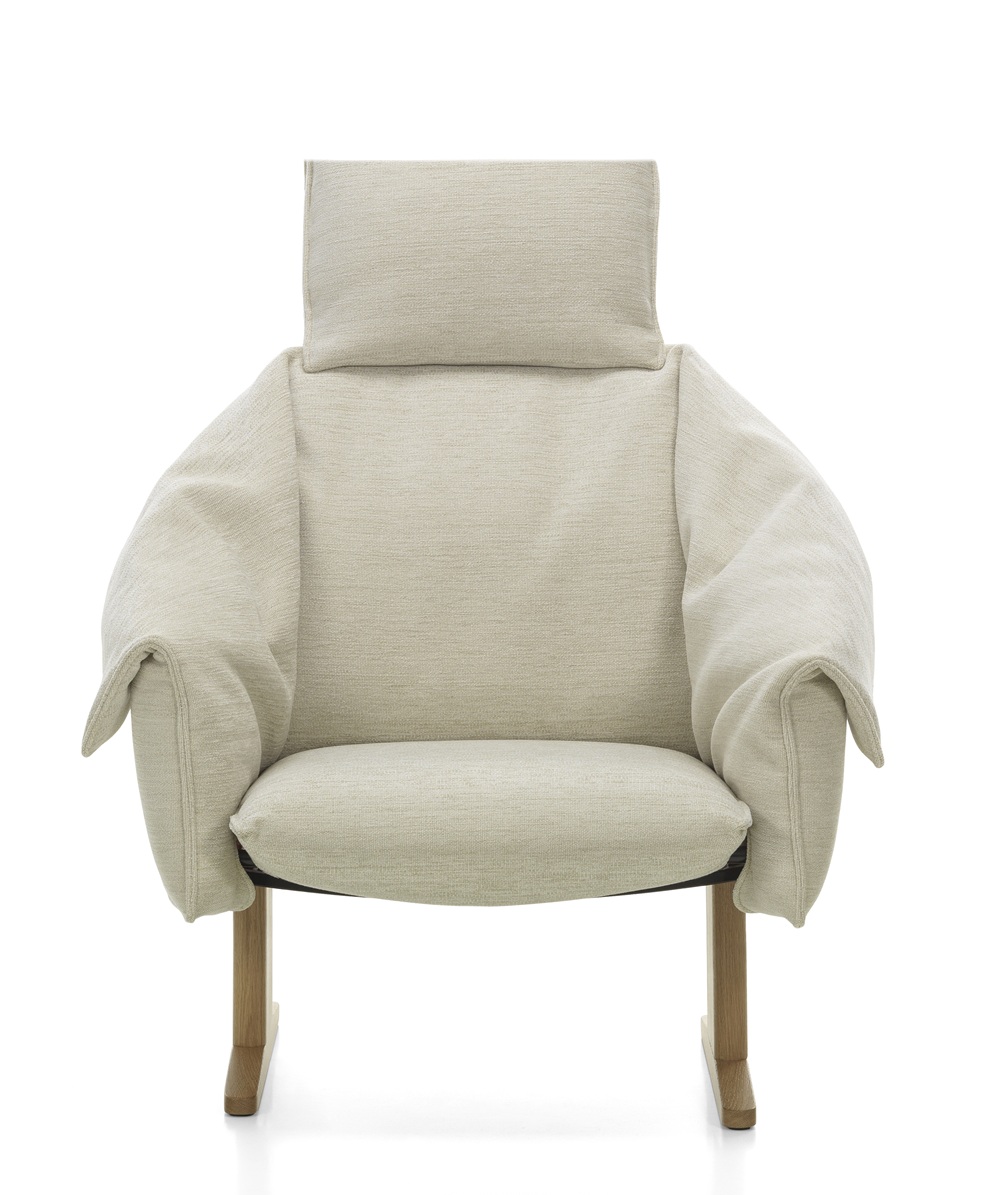 Bascule-fauteuil met hoge rugleuning van Vitra