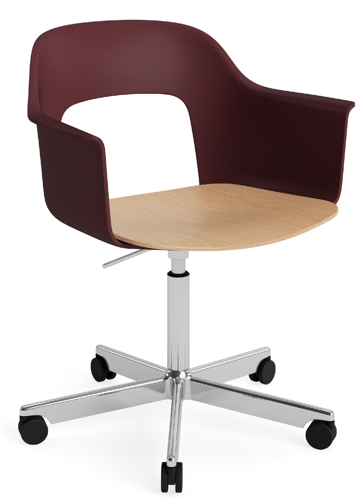 Layout Armchair 242 Fauteuil met 4-sterrenvoet, gasveer en draaifunctie Hay