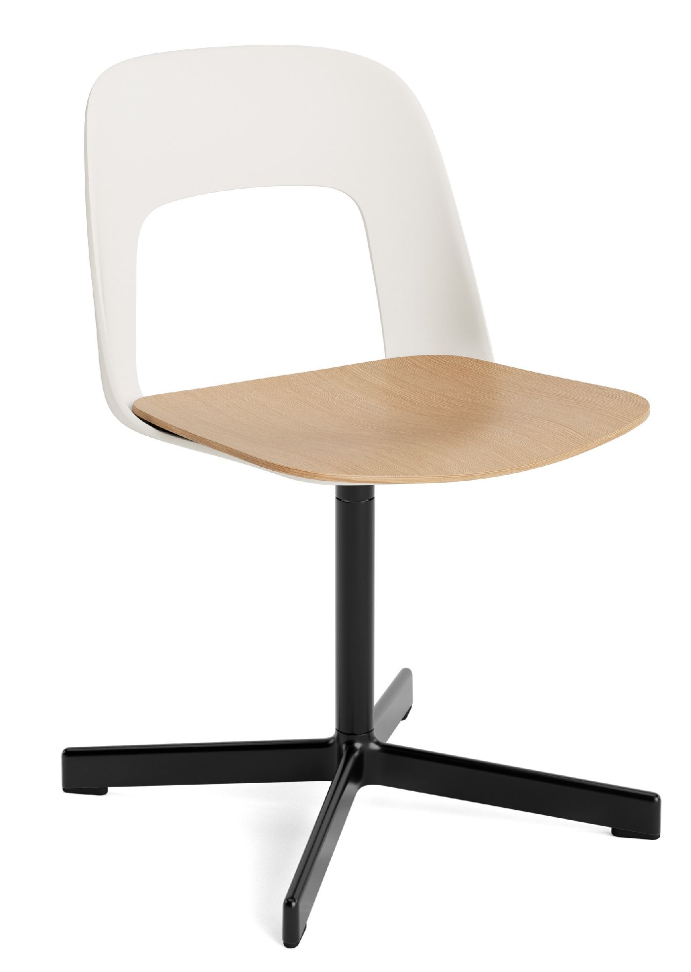 Layout Side Chair 132 stoel met vierpotig draaivoet Hay