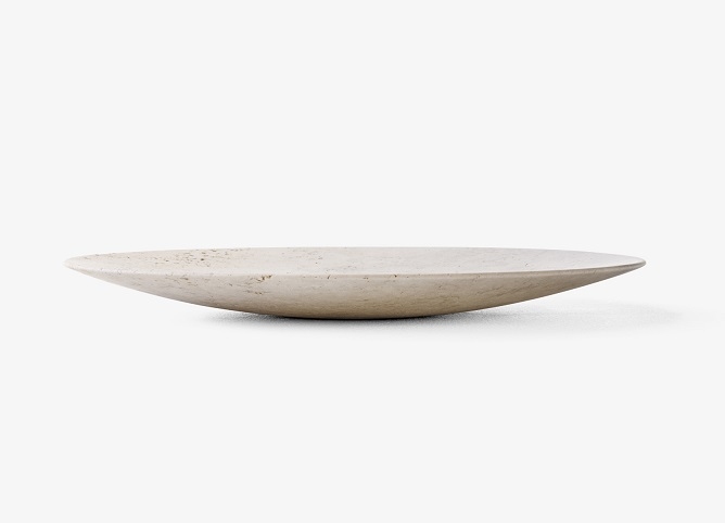 Collect Plate SC55: Elegante AndTradition Schale aus Travertin, ideal als Deko-Element.
