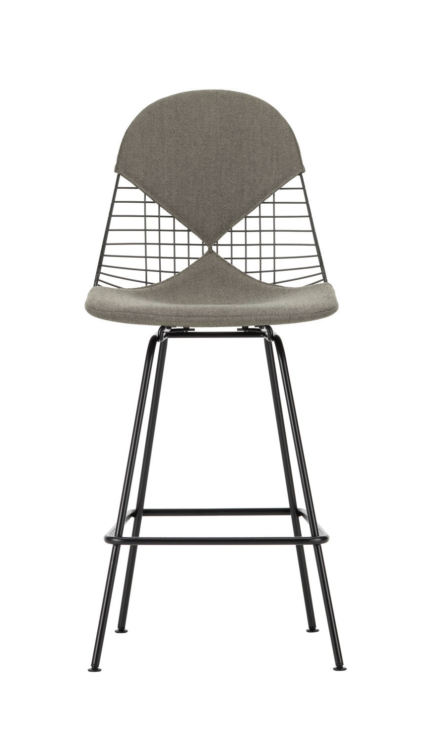 Eames Wire Bar Stool barkruk Medium met zit- en rugkussens Vitra