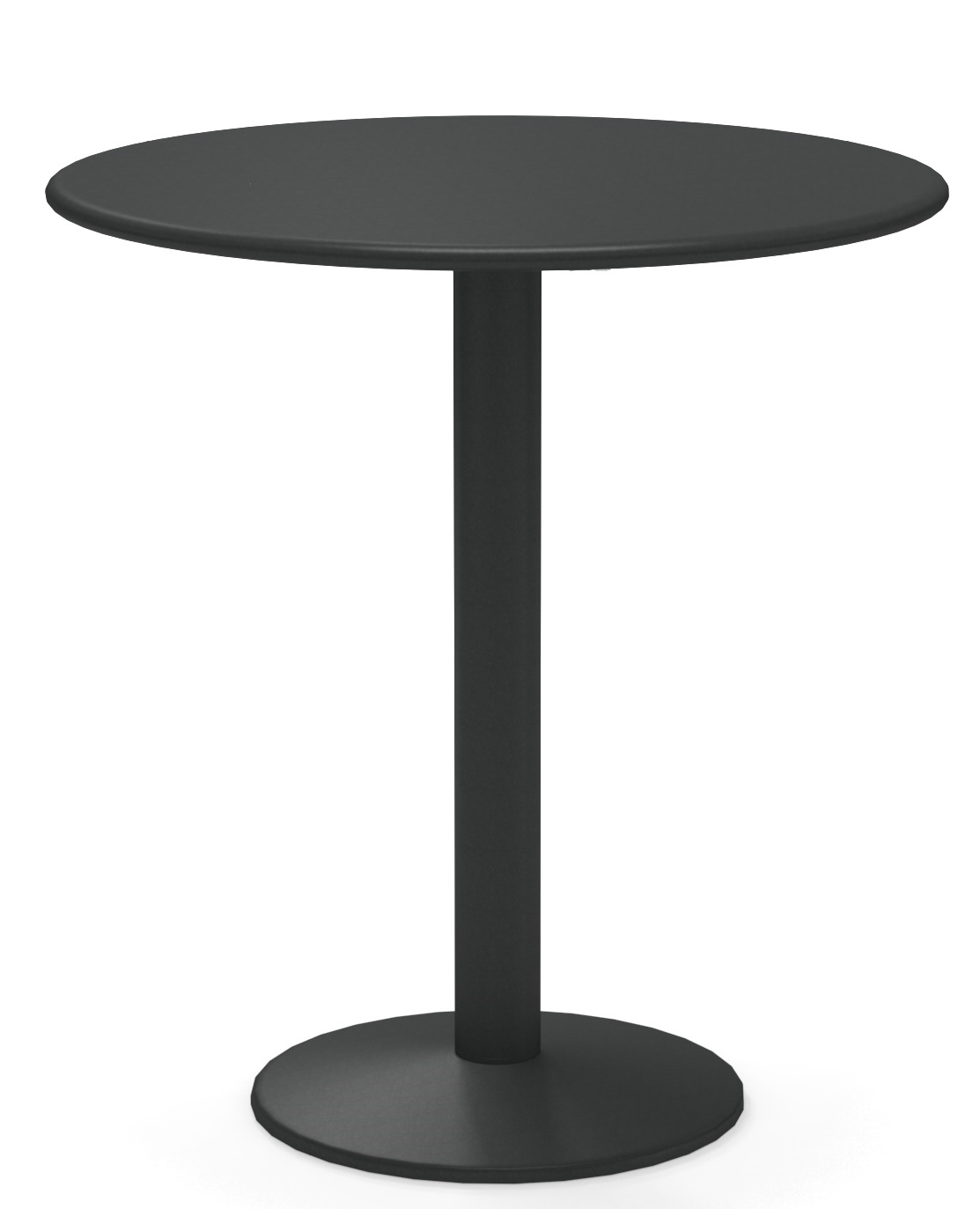 Schwarzer, runder Thor Tisch von Emu, ideal als Beistelltisch für den Garten oder Balkon.