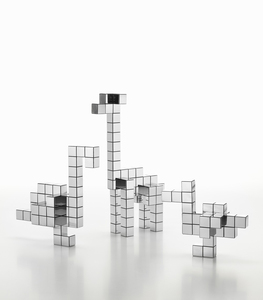 Panton Cubes Giraffe Chrome Sculptuur Vitra