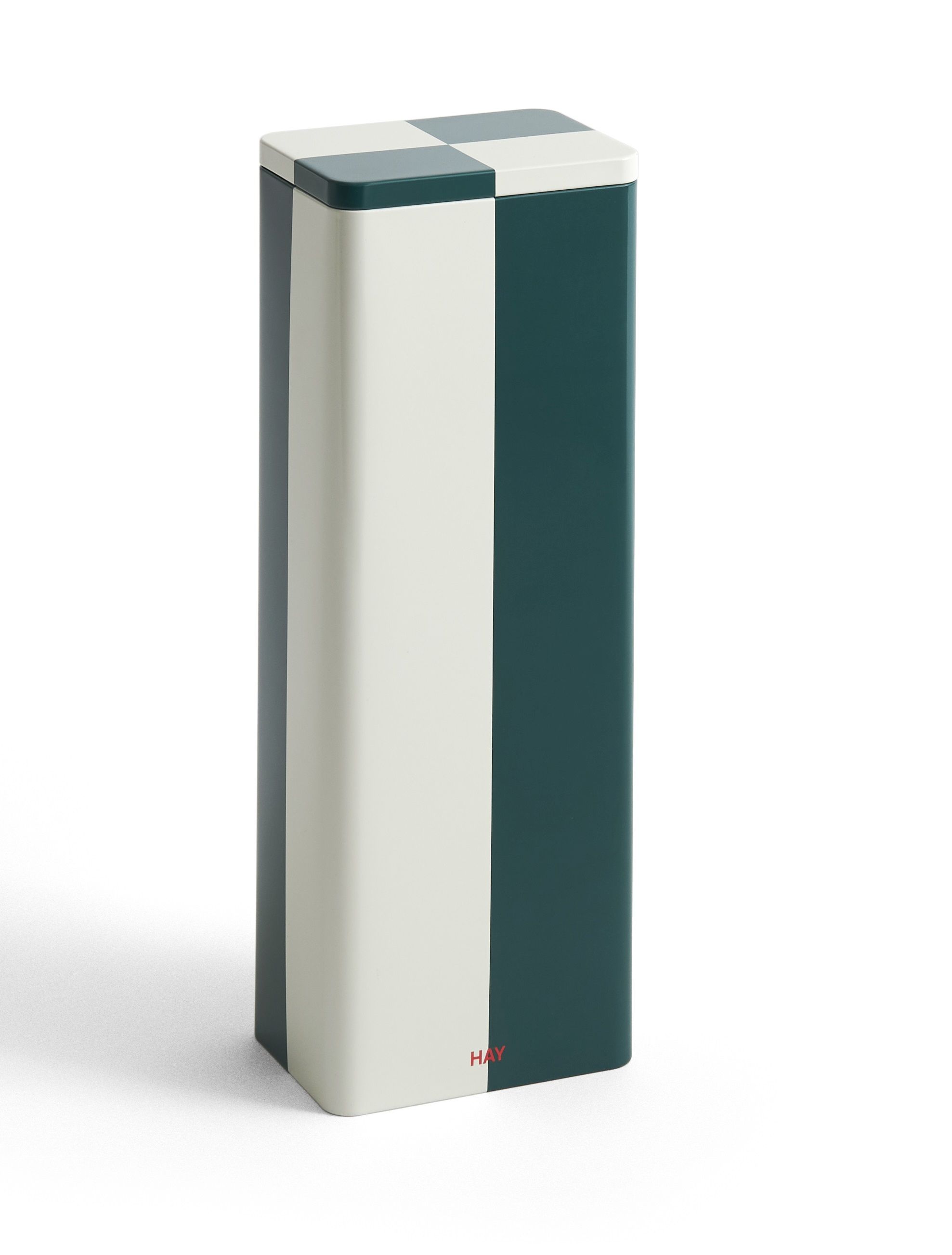 Blikken opbergdoos Slim, groen en gebroken wit, Hay 
