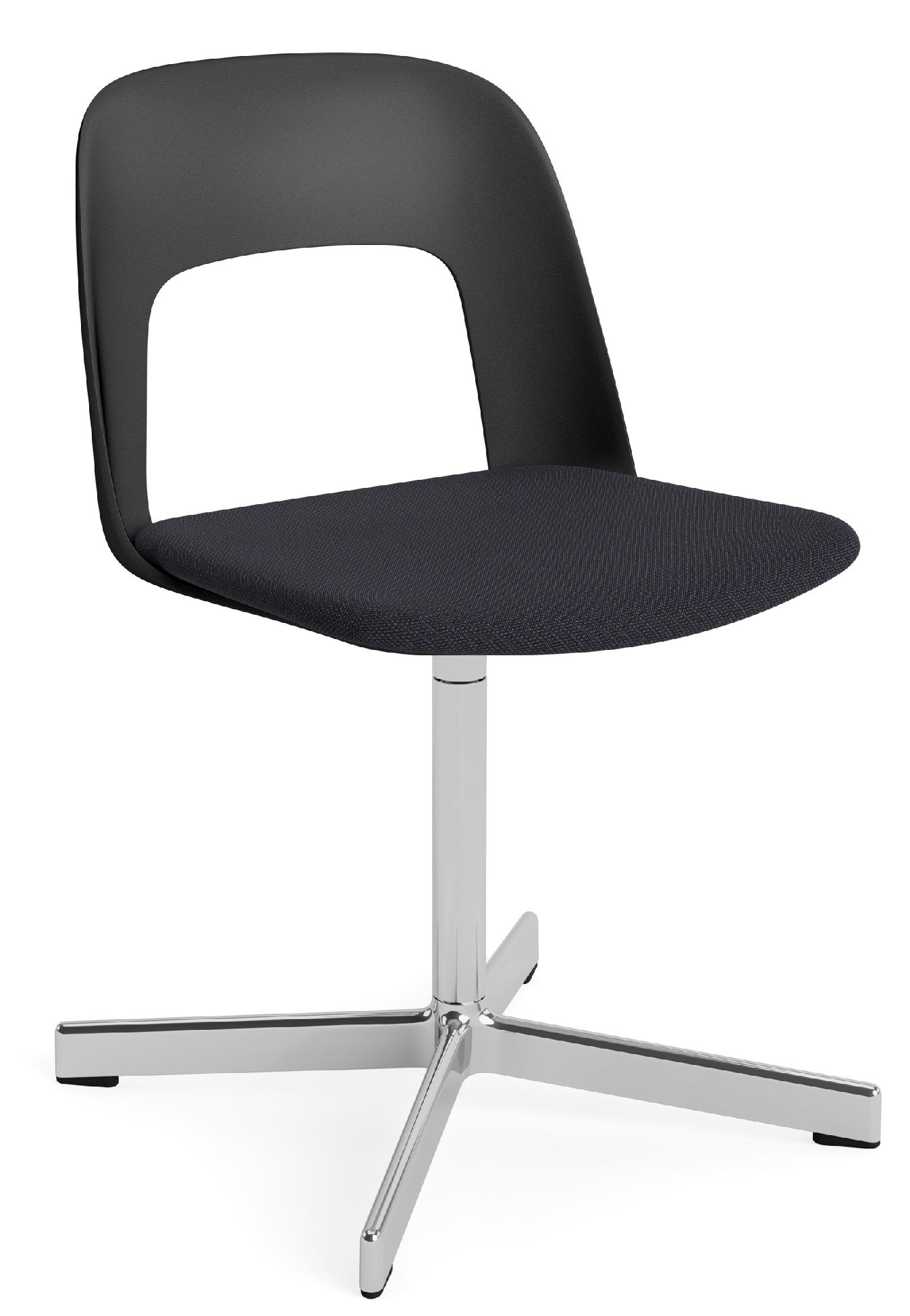 Layout Side Chair 133 stoel met vierpotig draaivoet van Hay