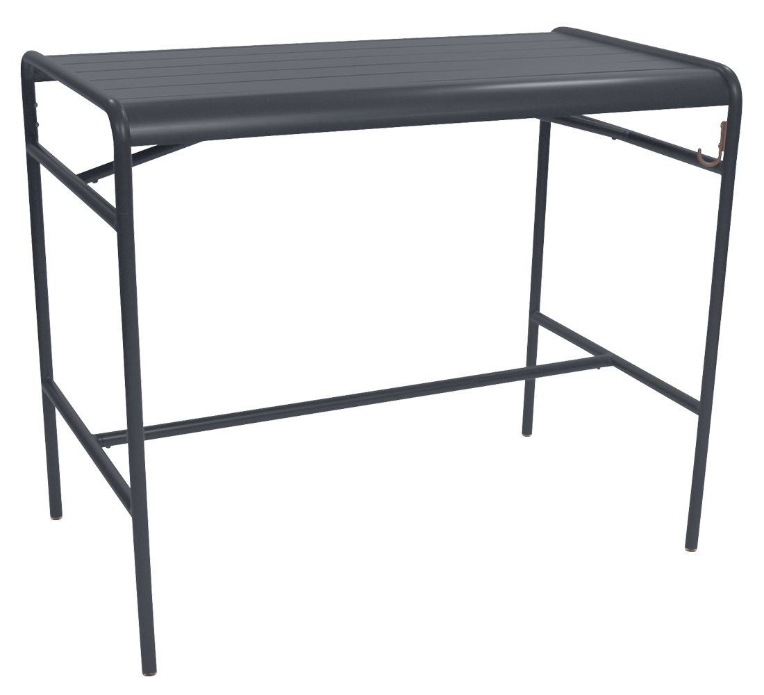 Luxembourg Stehtisch von Fermob: Grauer Outdoor Bartisch aus Metall, ideal für Garten und Terrasse.