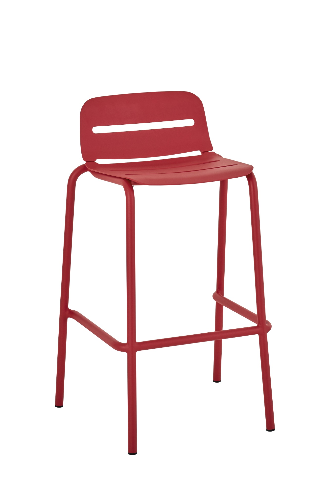 Weishäupl Vapio Barstool Barhocker Outdoor in Rot, moderner Hocker für Garten und Terrasse.