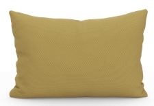 Vitra Kissen in Senfgelb: Dekokissen / Sofakissen für Wohnzimmer und Schlafzimmer, hochwertige Textur.