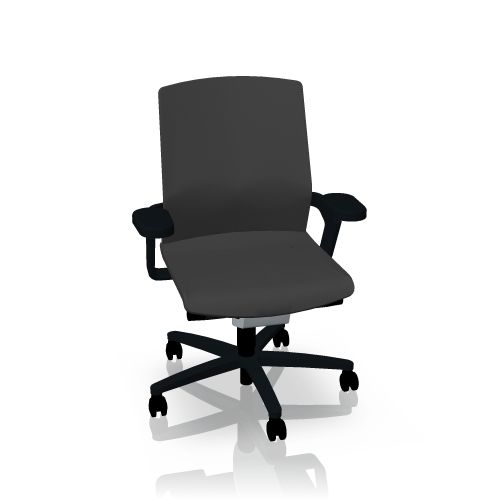 Grauer Wilkhahn ON Bürostuhl mit mittelhoher Rückenlehne, ergonomisch und modern für das Büro.
