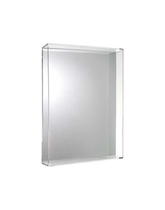 Only Me Spiegel von Kartell, rechteckig, mit transparentem Rahmen, modernes Design für Badezimmer und Wohnbereich.