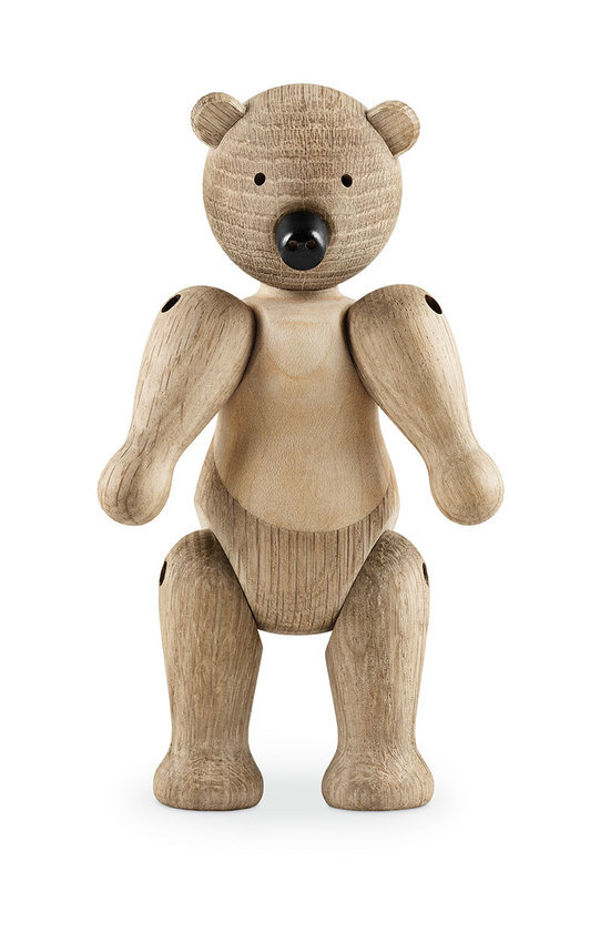 Holzfigur Bär, kleine Deko-Figur von Kay Bojesen, handgefertigt und beweglich.
