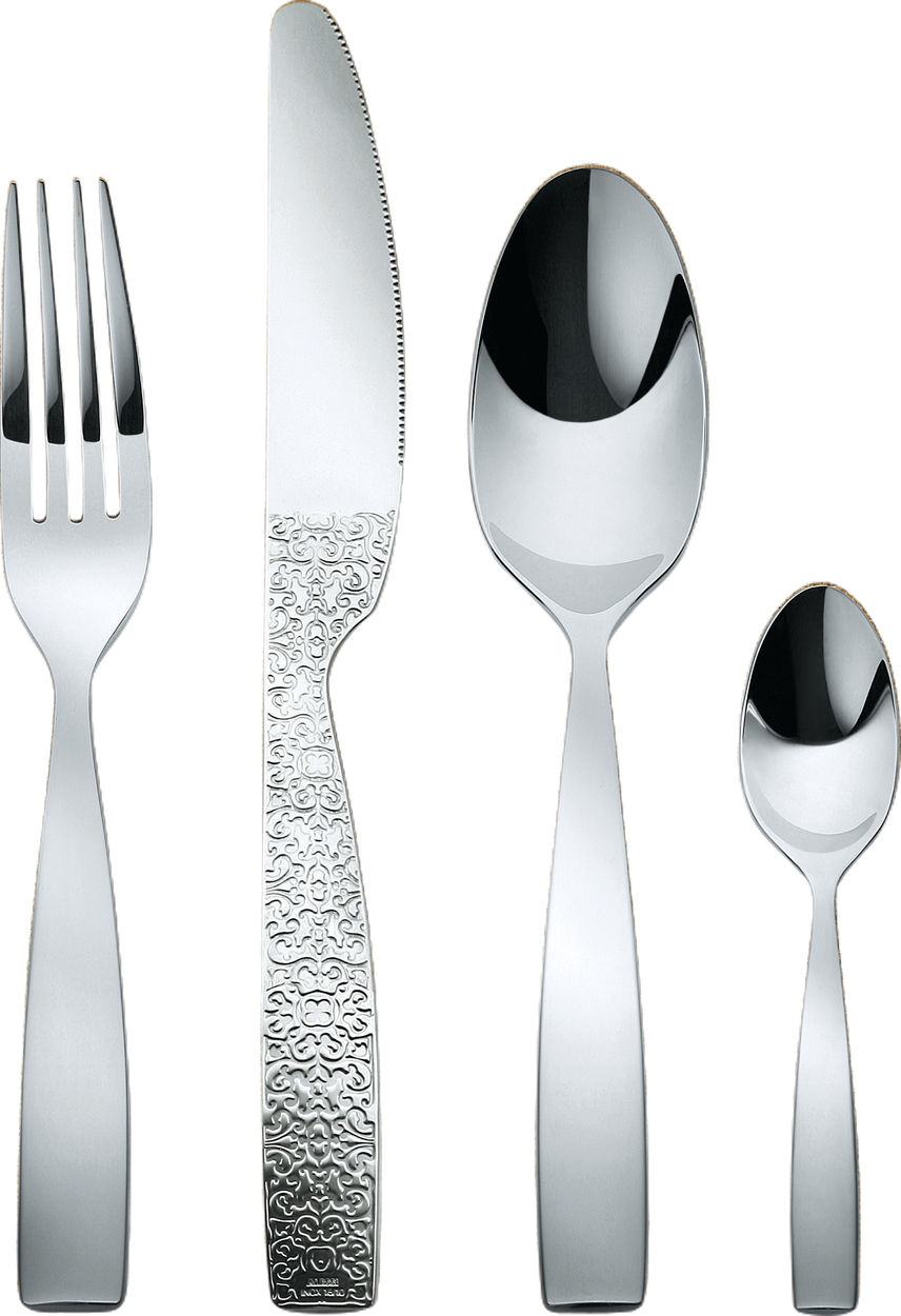Gedecoreerde bestekset Alessi