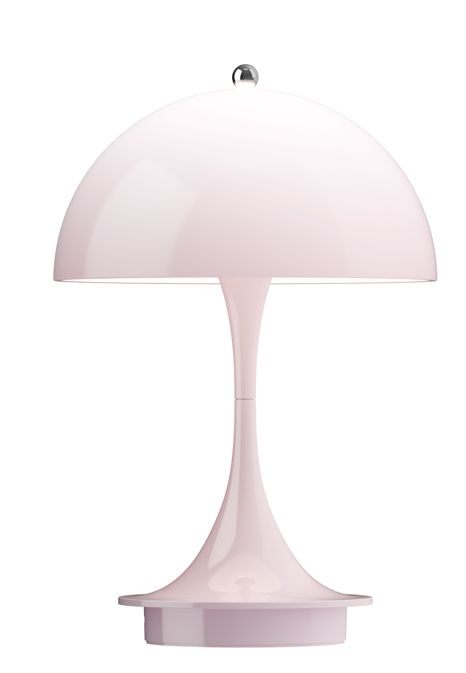Panthella Portable V3 Akku LED-Tischleuchte von Louis Poulsen in Opal rosa für Indoor/Outdoor.